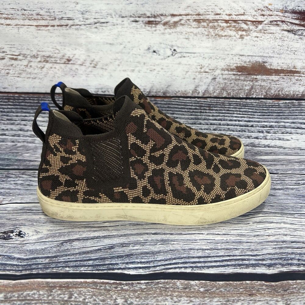 Rothy’s The Chelsea Wildcat Cheetah Print Boots Women’s Size 9